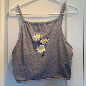 Sunflower high neck tank! 🤍